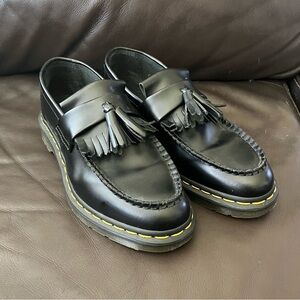 Dr. Martens Adrian  Black Leather Slip-On Loafers